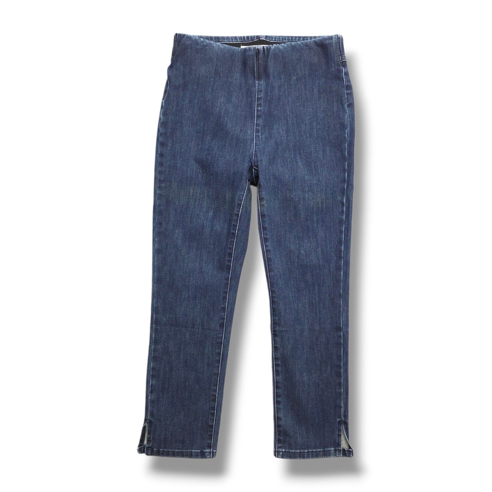 Soft Surroundings Ultimate Cropped Legging‎ Womens XS Slimming Jeans Notch Hem